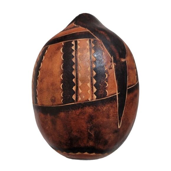 Vintage RAQUEL'S COLLECTION Hand Crafted Art Gourd Made in Peru Handmade - Picture 3 of 4